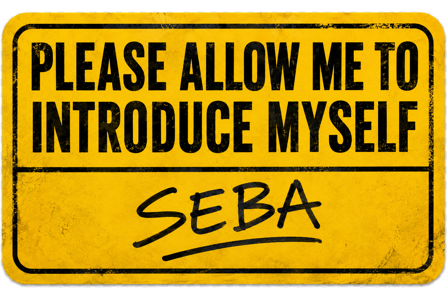 Please allow me to introduce myself — Seba